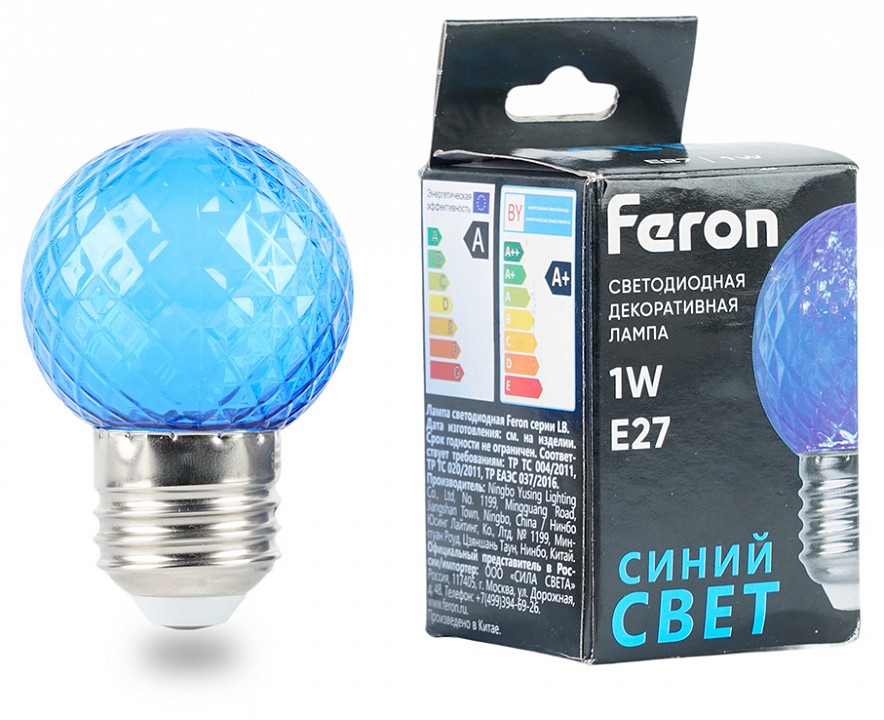 Лампа светодиодная Feron  E27 1Вт K 52162