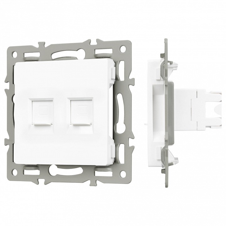 Розетка двойная RJ-12 и Ethernet RJ-45, без рамки Arlight SCT 045336
