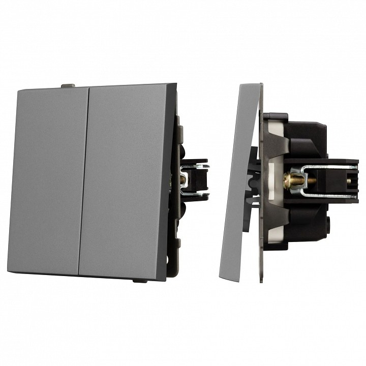 Выключатель проходной двухклавишный без рамки Arlight SWT 054068
