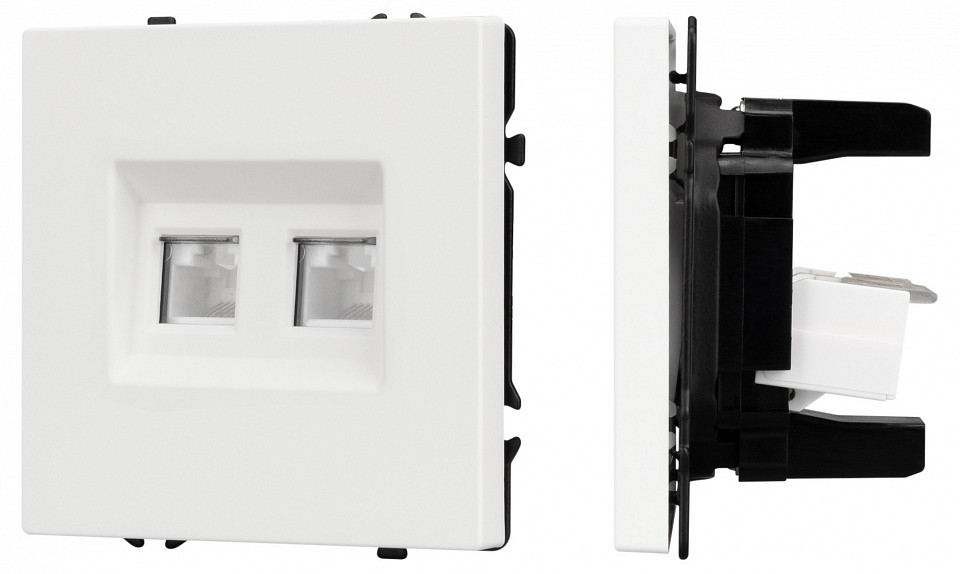 Розетка двойная Ethernet RJ-45 без рамки Arlight NOBE 054312(1)
