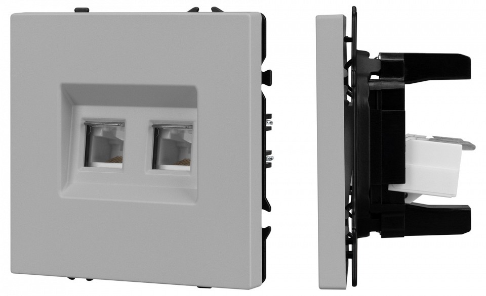 Розетка двойная Ethernet RJ-45 без рамки Arlight NOBE 059451(1)