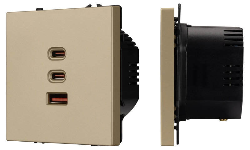 Механизм розетки 2хUSB type A и C Arlight NOBE 061836