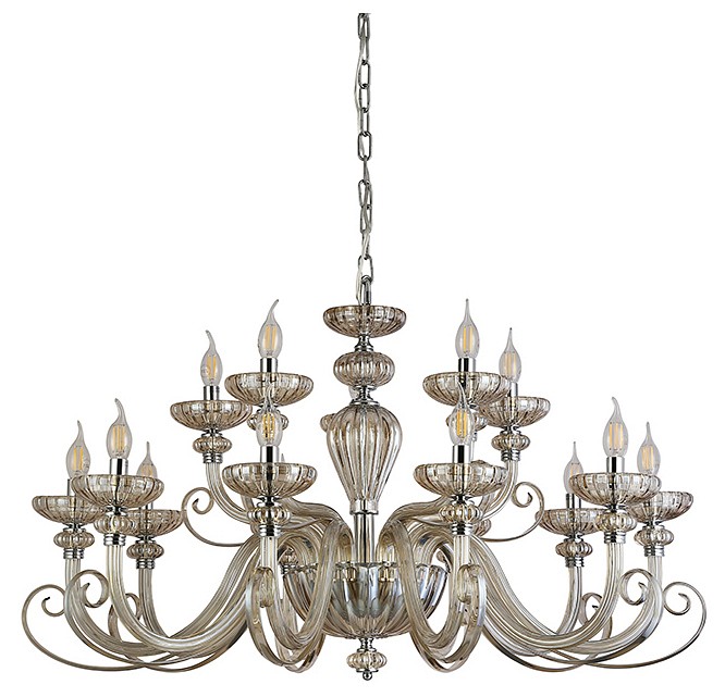 Подвесная люстра Newport ANNETTE 8620+5/C chrome cognac