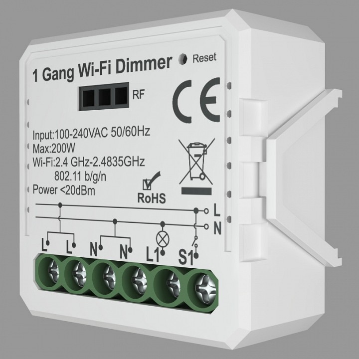 Контроллер-диммер Wi-Fi для смартфонов и планшетов Denkirs Relay RL1003-DM