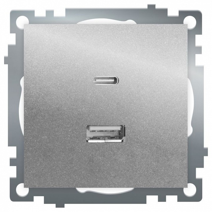 Розетка 2хUSB type A и C без рамки Stekker Катрин 50054