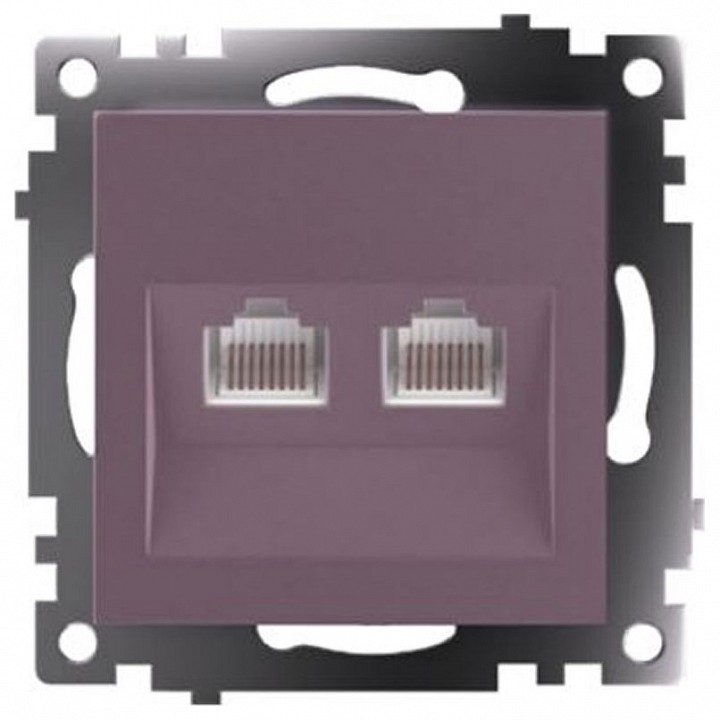 Розетка двойная Ethernet RJ-45 без рамки Stekker Катрин 50006