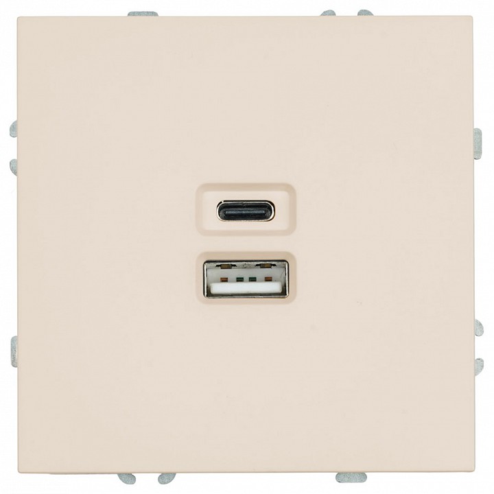 Розетка 2хUSB type A и C без рамки Stekker Эмили 49905