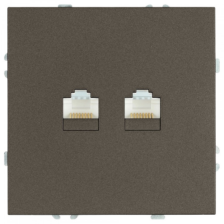 Розетка двойная Ethernet RJ-45 без рамки Stekker Эмили 49926