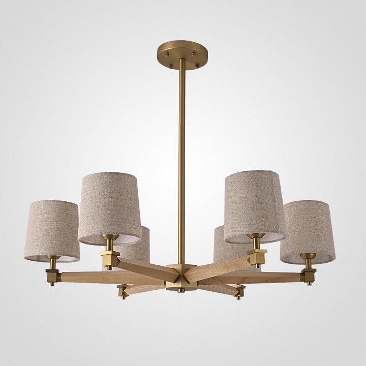 Люстра на штанге Imperiumloft Jorgenson Beige/Light wood STAVRA01