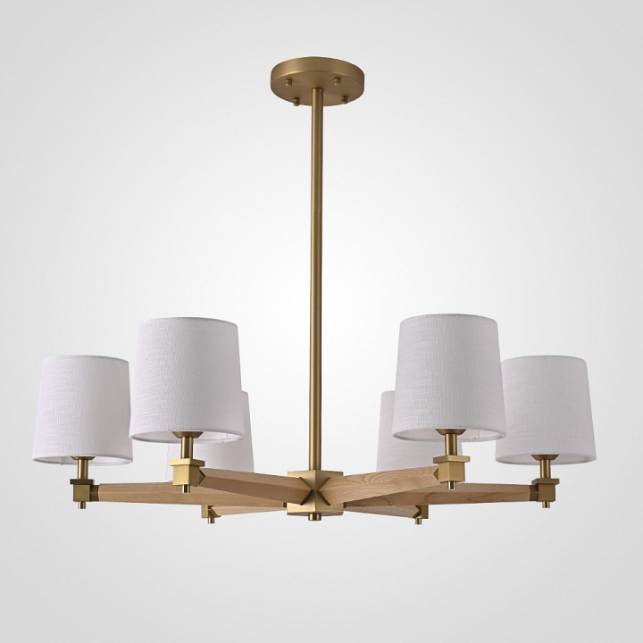 Люстра на штанге Imperiumloft Jorgenson White/Light wood STAVRA01