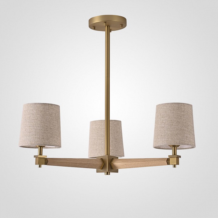 Люстра на штанге Imperiumloft Jorgenson Beige/Light wood STAVRA01