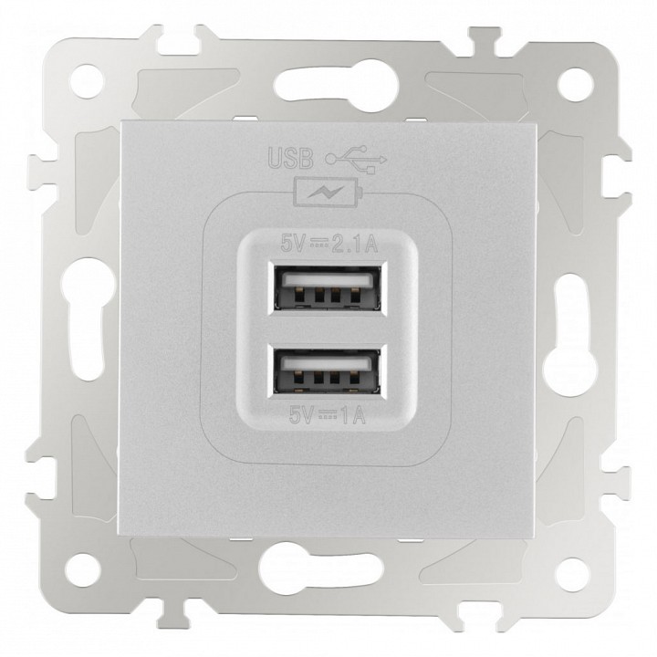 Розетка USB, без рамки Arte Milano am-203 203.46-1.silver