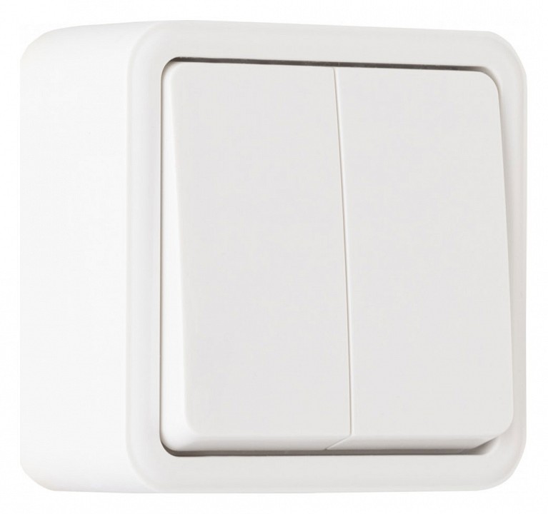 Выключатель проходной двухклавишный Arte Milano 310 310.32-2.white