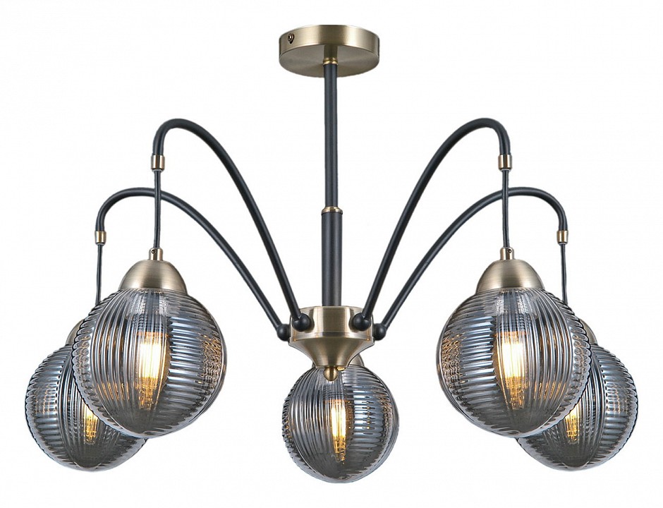 Люстра на штанге ILLUMICO  IL0433-5PSQ-79 BK AB