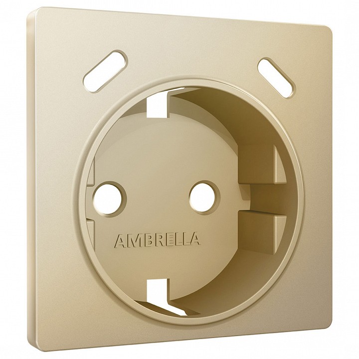 Накладка для розетки с заземлением и со шторками и 2хUSB type С Ambrella Volt ALFA AP6105