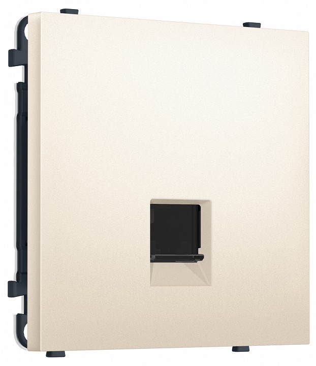 Розетка Ethernet RJ-45 экранированная и со шторками, без рамки Ambrella Volt MS MS252005