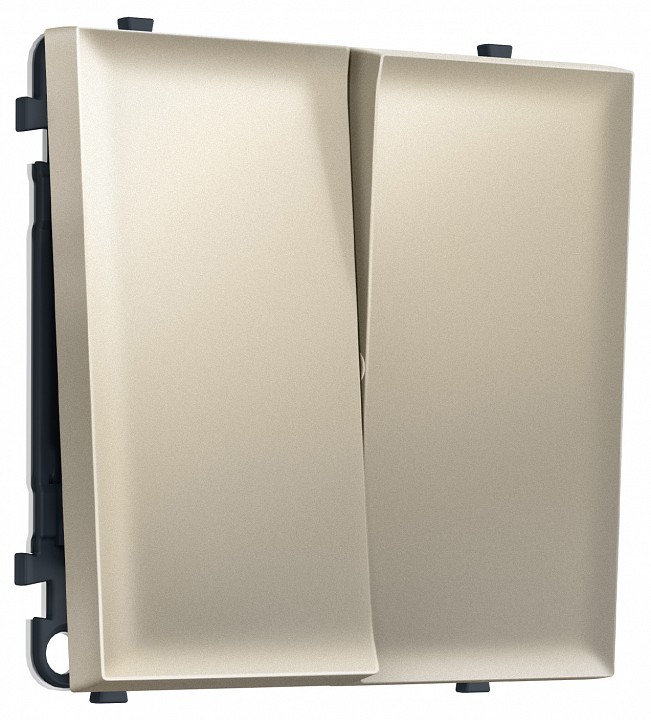 Выключатель проходной двухклавишный без рамки Ambrella Volt MS MS543020