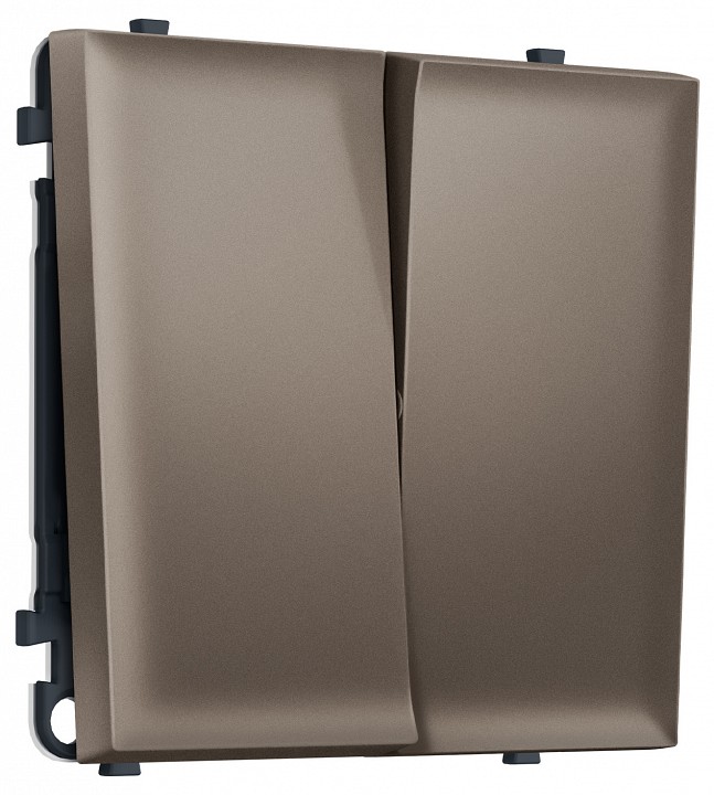 Выключатель двухклавишный без рамки Ambrella Volt MS MS633010