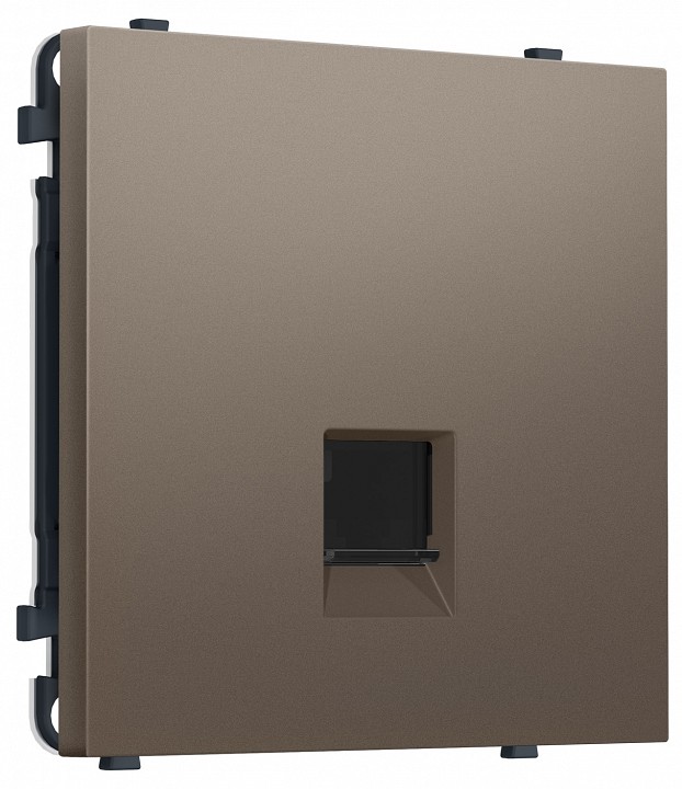Розетка Ethernet RJ-45 экранированная и со шторками, без рамки Ambrella Volt MS MS642005