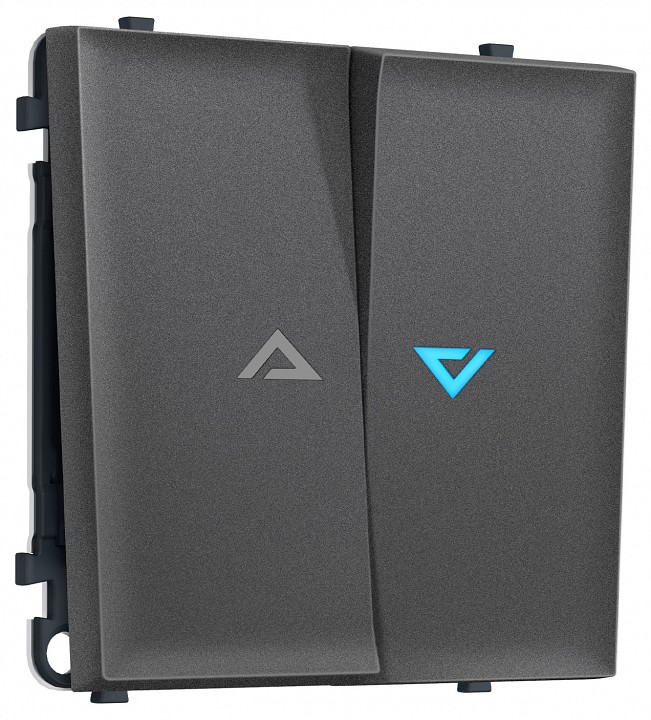 Выключатель самовозвратный двухклавишный с подсветкой, без рамки Ambrella Volt MS MS654460