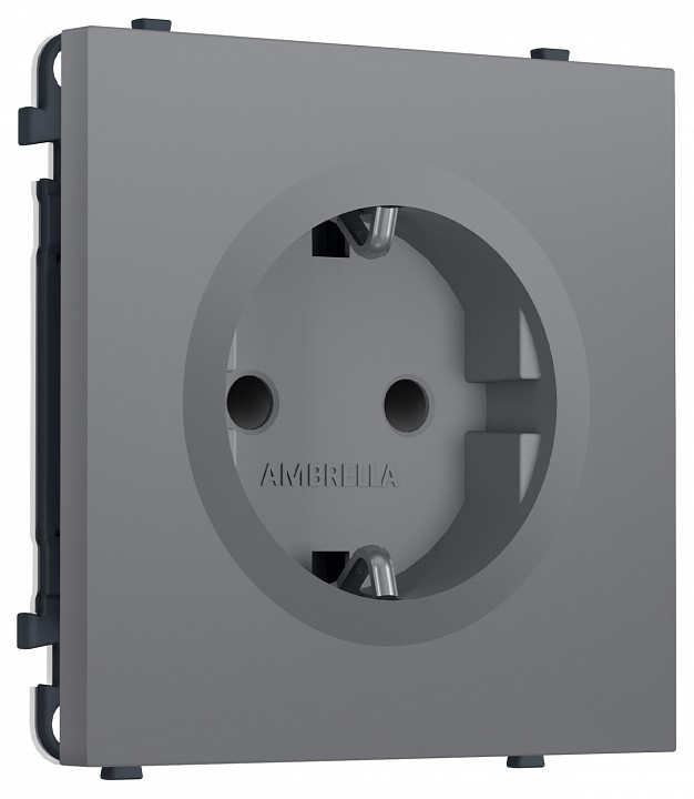 Розетка с заземлением и со шторкой, без рамки Ambrella Volt MS MS867010