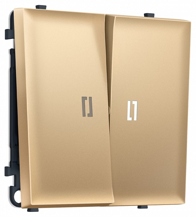 Выключатель двухклавишный с подсветкой без рамки Ambrella Volt MS MS884015