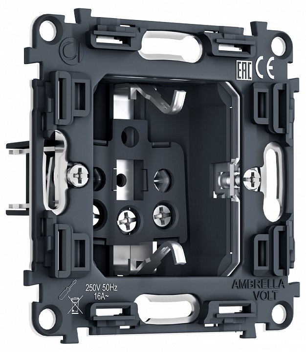 Механизм розетки с заземлением Ambrella Volt VM PR141