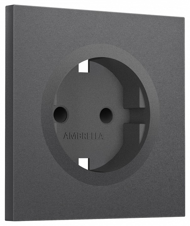 Накладка для розетки с заземлением и со шторками Ambrella Volt SIGMA SP6570