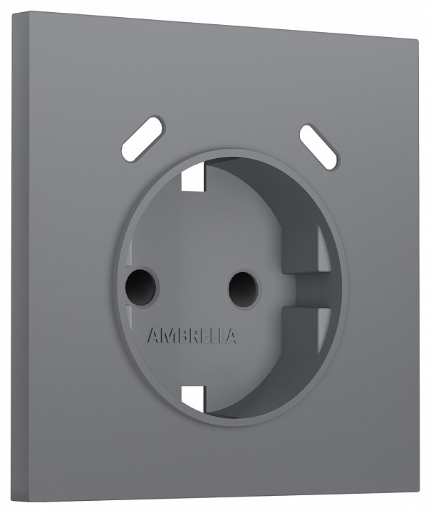 Накладка для розетки с заземлением и со шторками и 2хUSB type C Ambrella Volt SIGMA SP8705