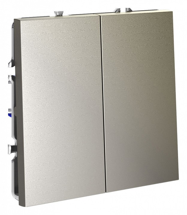 Выключатель двухклавишный без рамки Voltum S70 VLS020104